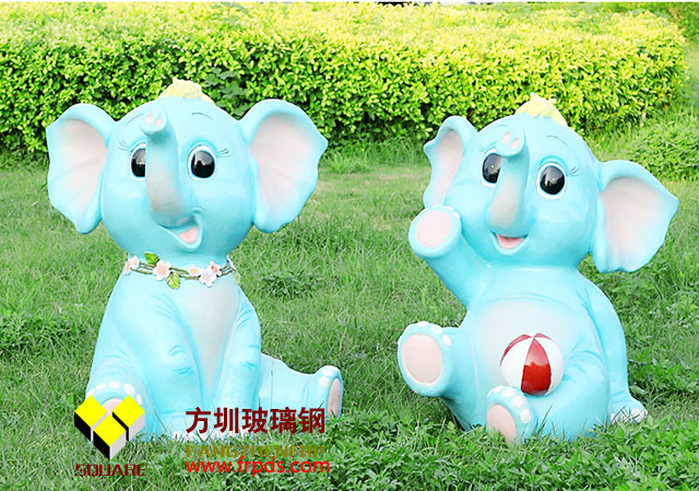 純手工玻璃鋼可愛(ài)象雕塑