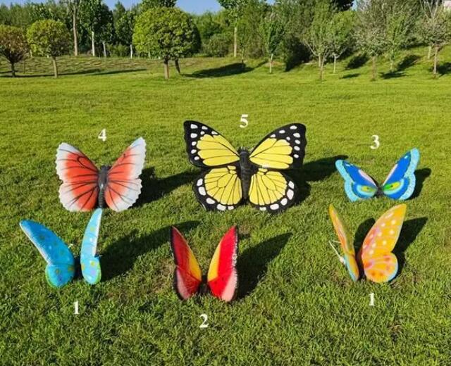 公園玻璃鋼仿真蝴蝶雕塑