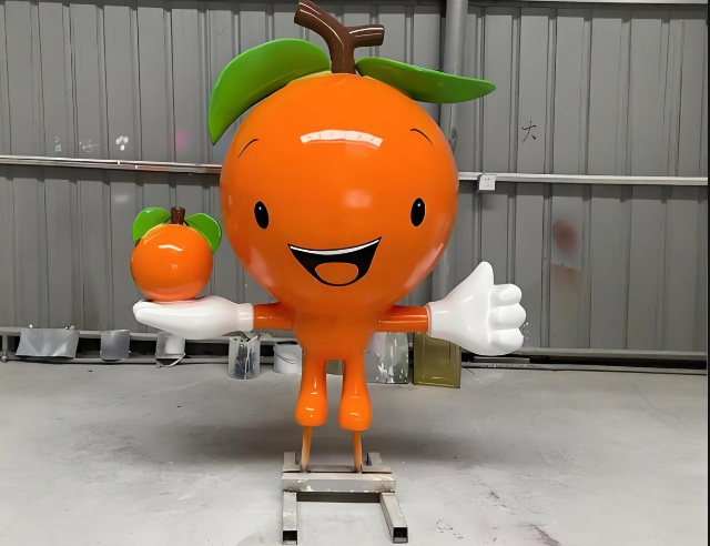 玻璃鋼卡通橘子雕塑點(diǎn)亮空間的創(chuàng)意之選！