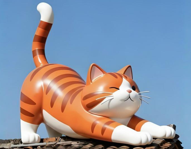 定制的凝視當玻璃鋼凝固了貓的永恒一瞬