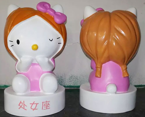 深圳玻璃鋼處女座公仔雕塑